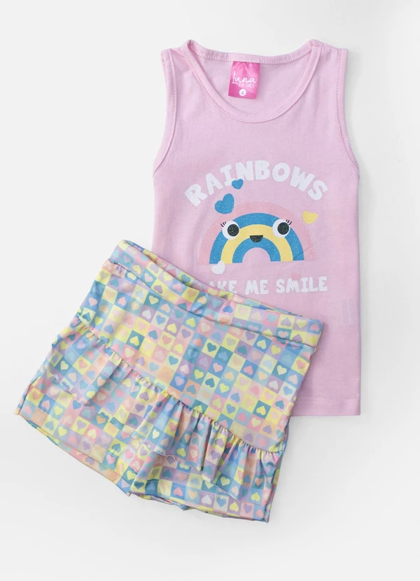 Laluna - Conjunto Feminino Rainbows Rosa 3