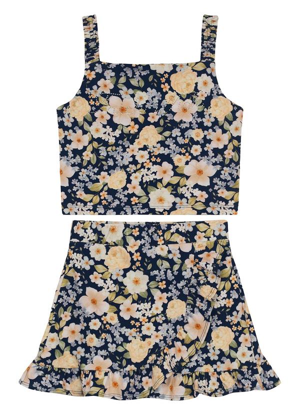 Trick Nick - Conjunto Feminino Regata com Saia Azul 2