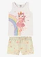 Rovi Kids - Conjunto Feminino Regata com Shorts Bege - variação: Bege