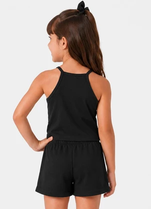 Select - Conjunto Feminino Regata e Short Infantil Preto - SELECT