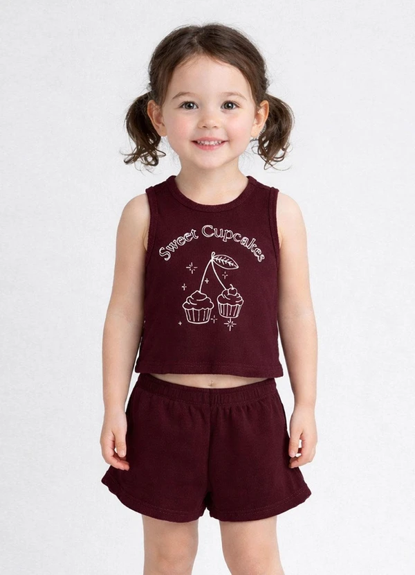 Select - Conjunto Feminino Regata e Short Vermelho