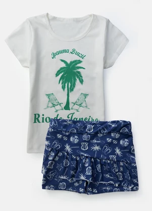 Laluna - Conjunto Feminino Rio de Janeiro Creme - LALUNA