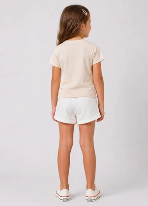 Select - Conjunto Feminino Short e Blusa Estampada Bege - SELECT