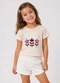 Select - Conjunto Feminino Short e Blusa Estampada Bege - variação: Bege