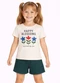 Select - Conjunto Feminino Short e Blusa Estampada Bege - variação: Bege