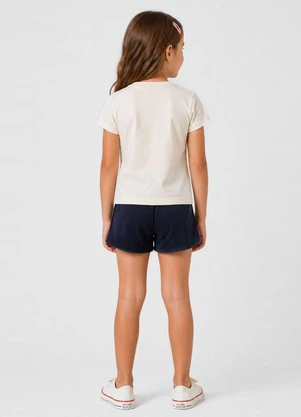Select - Conjunto Feminino Short e Blusa Estampada Bege - SELECT