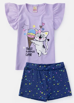 Laluna - Conjunto Feminino Sweet Summer Lilás - LALUNA