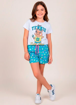 Laluna - Conjunto Feminino Tennis Capi Team Branco - LALUNA