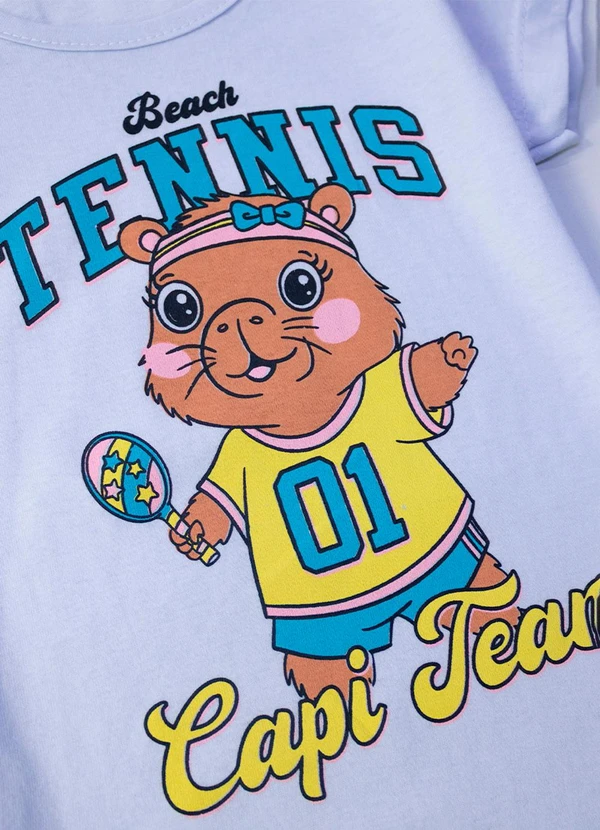 Laluna - Conjunto Feminino Tennis Capi Team Branco 5