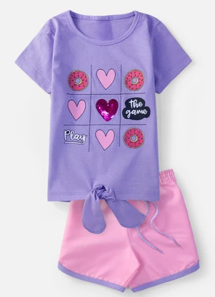 Laluna - Conjunto Feminino The Game Lilás - LALUNA
