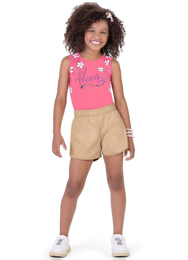 Alenice - Conjunto Floral Bloom Menina Rosa 