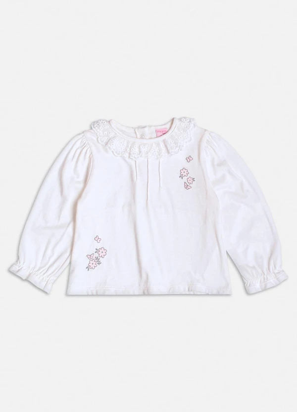 Momi - Conjunto Floral com Gola de Babado Azul 3