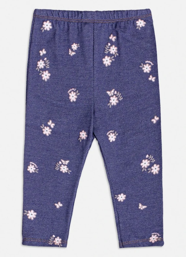 Momi - Conjunto Floral com Gola de Babado Azul 4