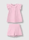 Carinhoso - Conjunto Floral com Lantejoulas Azul Escuro - variação: Rosa