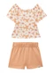 Malwee Kids - Conjunto Floral em Cotton Laranja - variação: Laranja