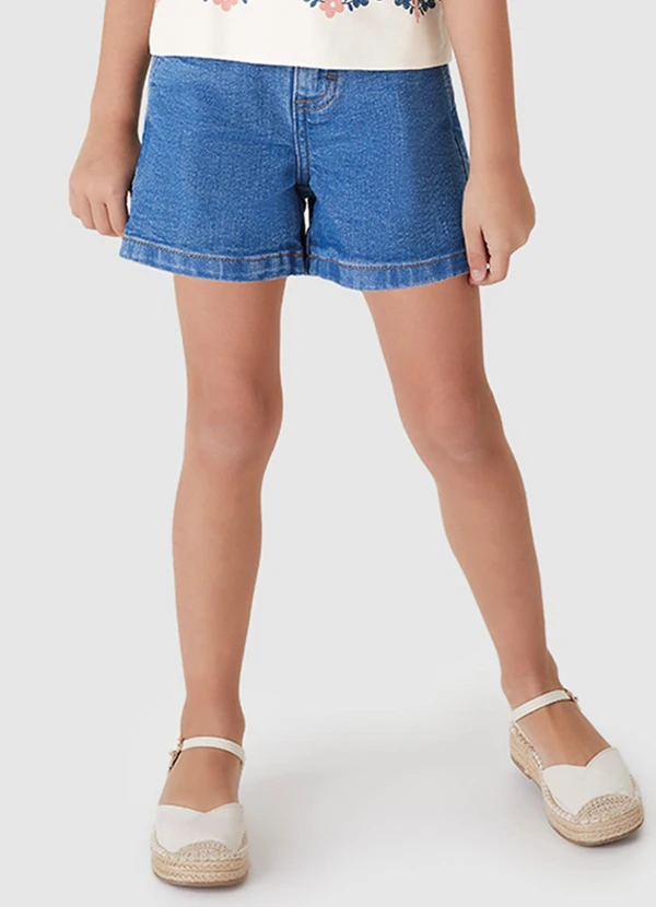 Carinhoso - Conjunto Floral & Jeans Menina Off White 3