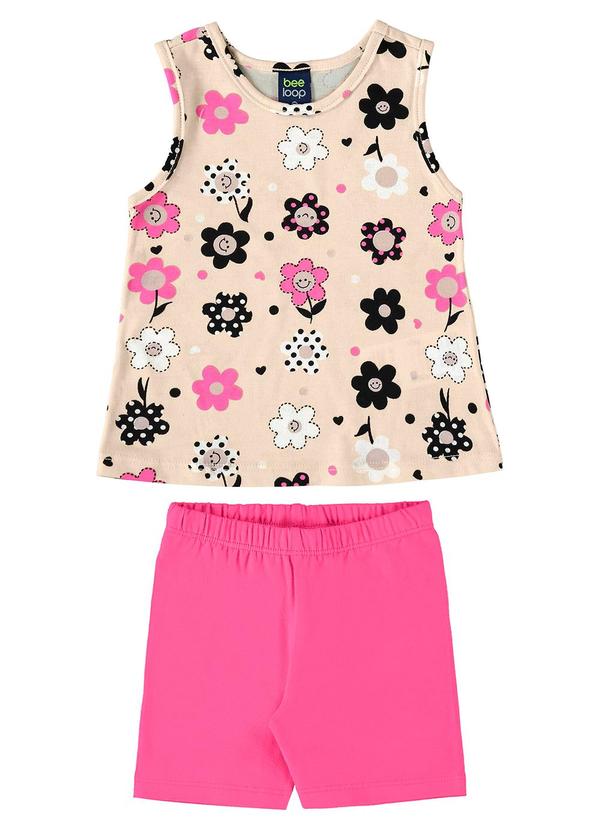 Bee Loop - Conjunto Floral para Bebê Menina Bege