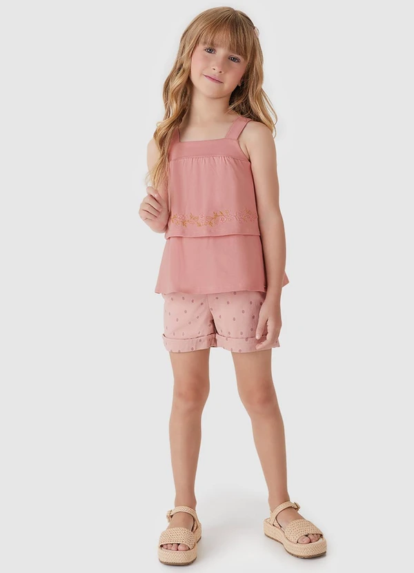 Carinhoso - Conjunto Floral & Poá Rosê 1