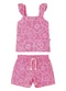 Malwee Kids - Conjunto Floral Texturizado Off White - variação: Rosa