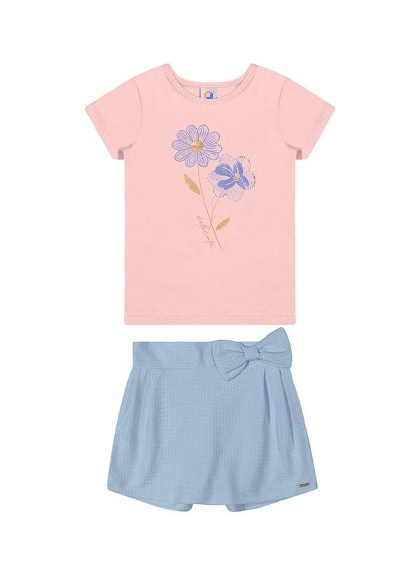 Alenice - Conjunto Flores com Laço Menina Rosa