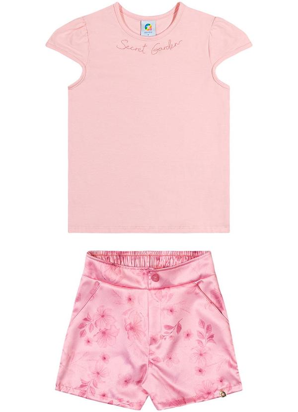 Alenice - Conjunto Flores Delicadas Menina Rosa