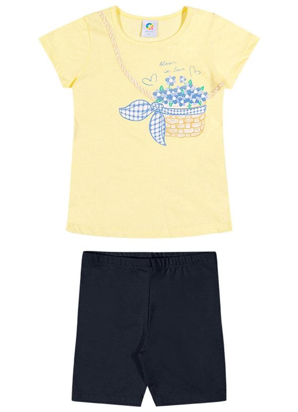 Alenice - Conjunto Flores do Verão Menina Amarelo