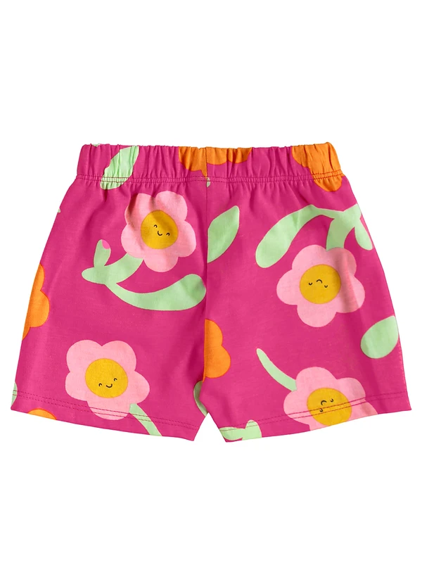 Bee Loop - Conjunto Florezinhas Blusa Short Rosa 6