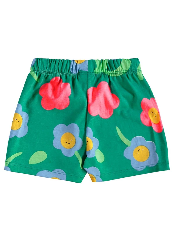 Bee Loop - Conjunto Florezinhas Blusa Short Verde 7