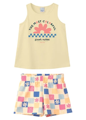 Malwee Kids - Conjunto Flower Market Amarelo Claro - MALWEE KIDS