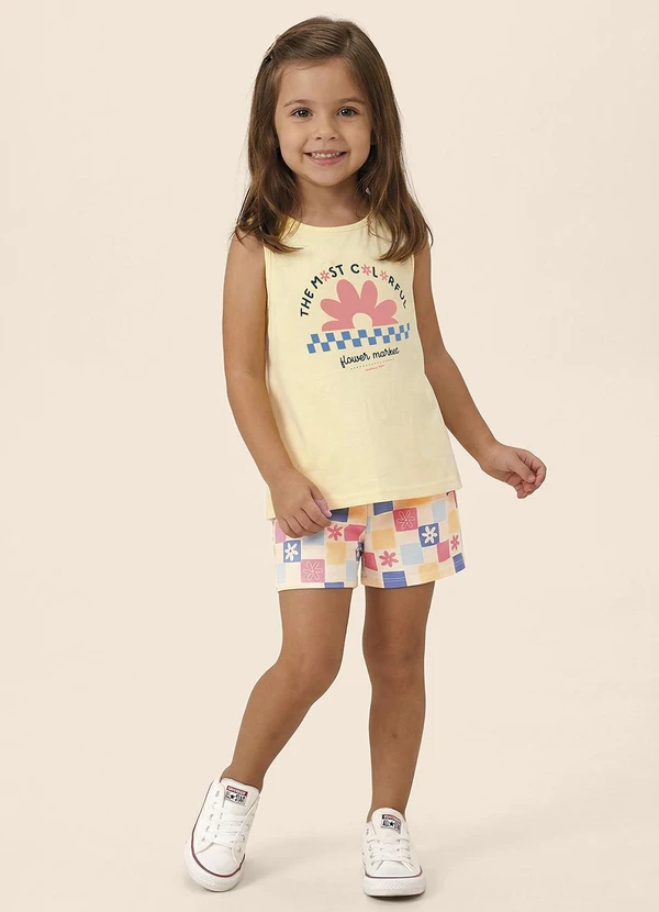 Malwee Kids - Conjunto Flower Market Amarelo Claro