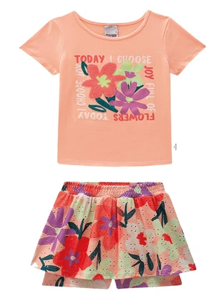 Malwee Kids - Conjunto Flowers Joy Coral - MALWEE KIDS