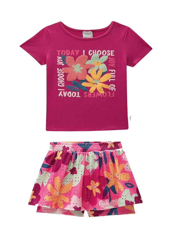 Malwee Kids - Conjunto Flowers Joy Fúcsia 1