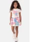 Malwee Kids - Conjunto Flowers Joy Coral - variação: Off White