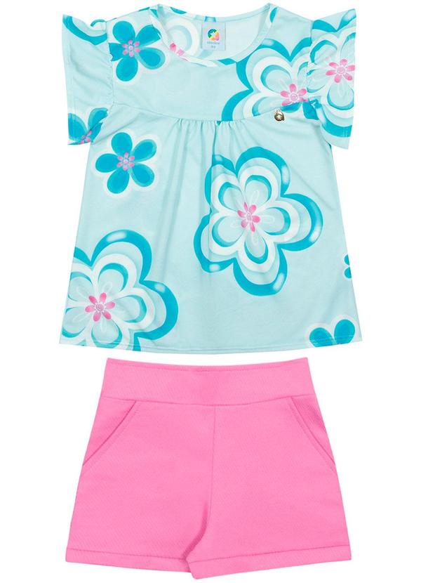 Alenice - Conjunto Flowers Of Summer Meninas Azul