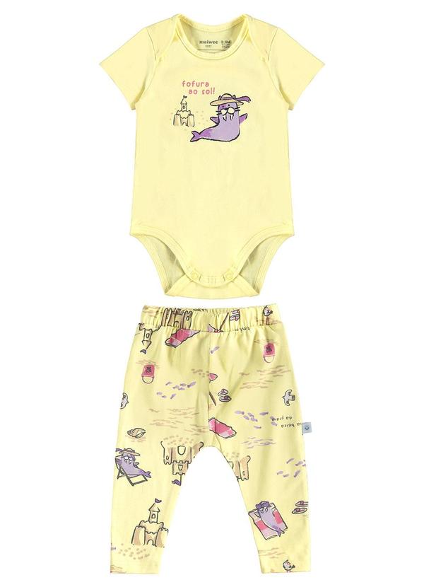 Malwee Kids - Conjunto Fofura Ao Sol Amarelo Claro