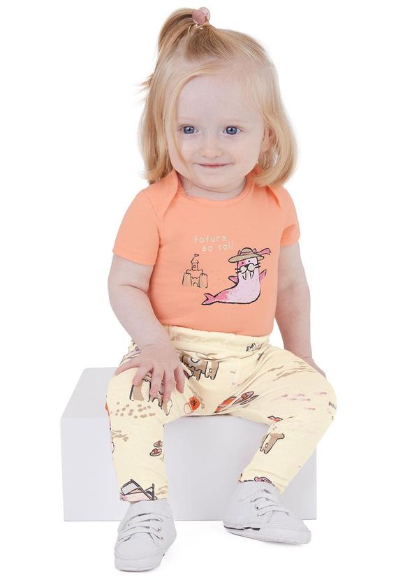 Malwee Kids - Conjunto Fofura Ao Sol Laranja Claro