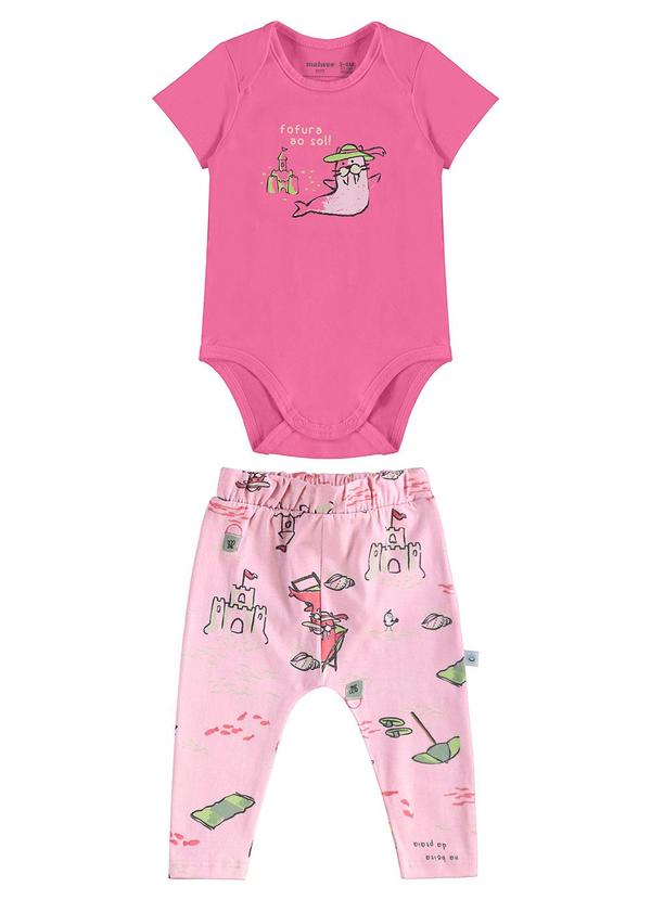 Malwee Kids - Conjunto Fofura Ao Sol Rosa Escuro 1