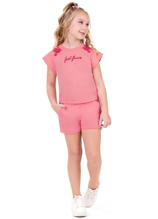 Alenice - Conjunto Fresh Flowers Menina Rosa