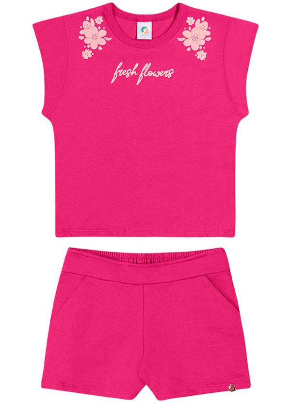 Alenice - Conjunto Fresh Flowers Menina Rosa
