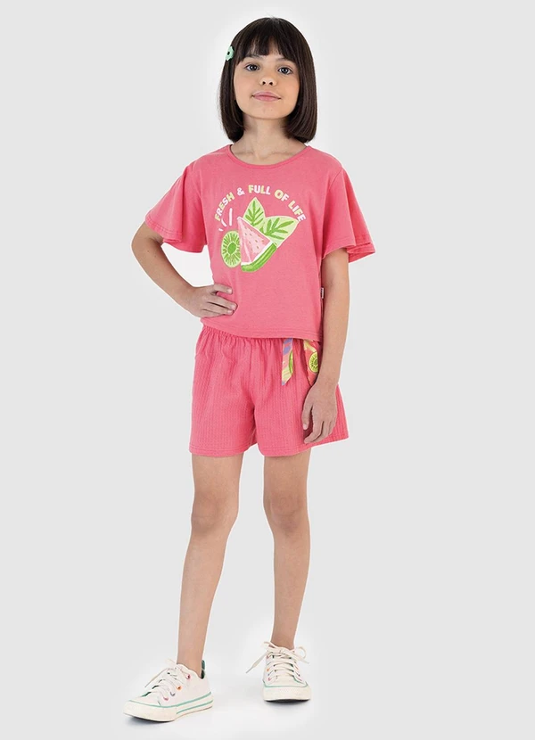 Malwee Kids - Conjunto Fresh & Full Of Life Rosa