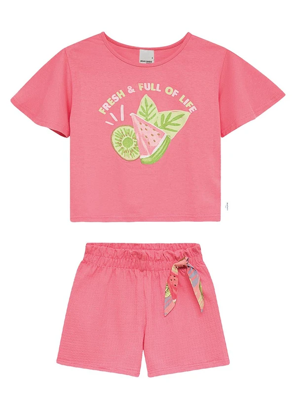 Malwee Kids - Conjunto Fresh & Full Of Life Rosa 2