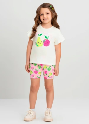 Conjunto Fruit Friends Infantil Quimby Branco - QUIMBY