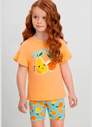 Conjunto Fruit Friends Infantil Quimby Rosa - QUIMBY
