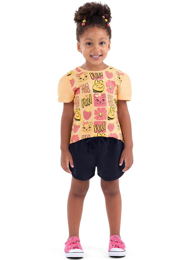 Alenice - Conjunto Fun Vibes Menina Laranja