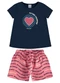 Malwee Kids - Conjunto Tropical com Glitter Off White - variação: Conjunto Future Champion com Glitter (Azul Marinho