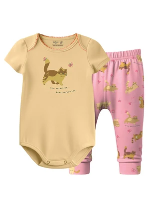 Malwee Kids - Conjunto Gatinhos & Borboletas Amarelo - MALWEE KIDS