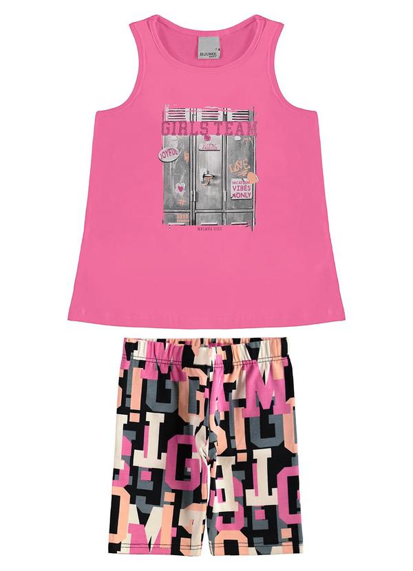 Malwee Kids - Conjunto Girls Team Evasê Rosa Escuro