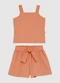 Malwee Kids - Conjunto Godê em Malha Texturizada Laranja - variação: Laranja