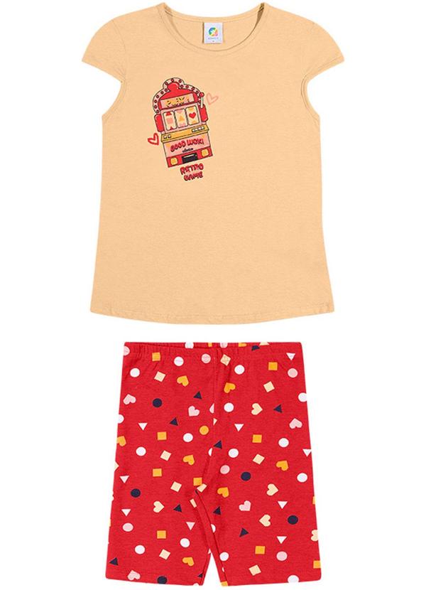 Alenice - Conjunto Good Luck Menina Laranja