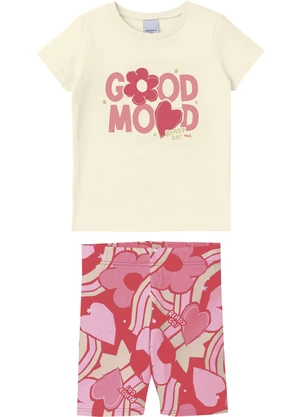 Malwee Kids - Conjunto Good Mood em Cotton Off White - MALWEE KIDS